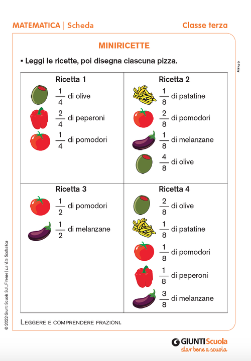 Miniricette | Giunti Scuola Miniricette | Giunti Scuola