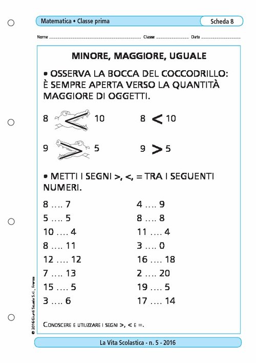 Minore, maggiore, uguale | Giunti Scuola Minore, maggiore, uguale | Giunti Scuola