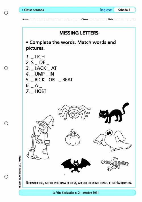 Missing letters | Giunti Scuola Missing letters | Giunti Scuola