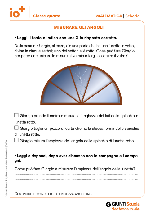 Misurare gli angoli | Giunti Scuola Misurare gli angoli | Giunti Scuola