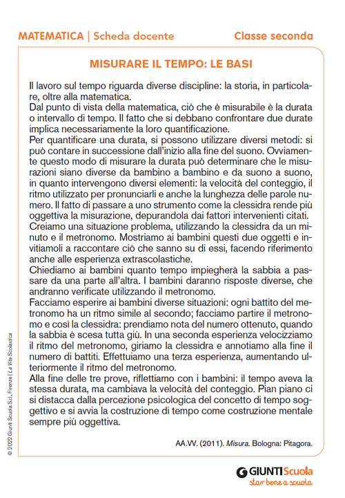 Misurare il tempo: le basi | Giunti Scuola