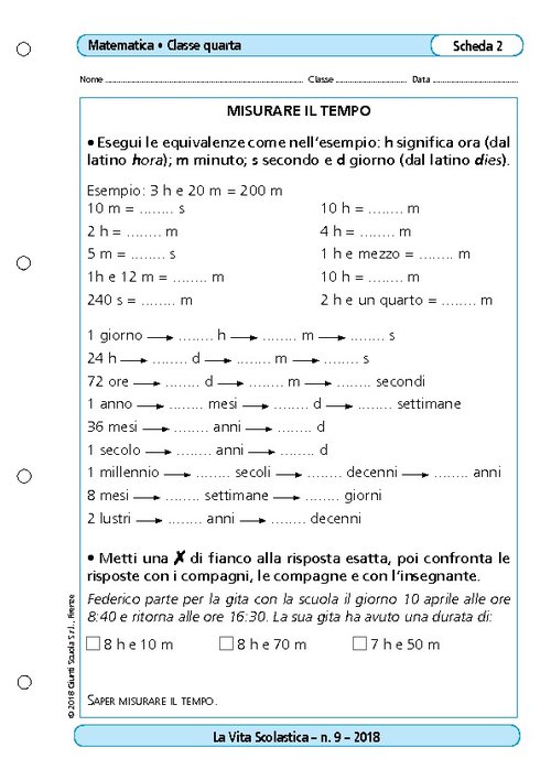 Misurare il tempo | Giunti Scuola Misurare il tempo | Giunti Scuola