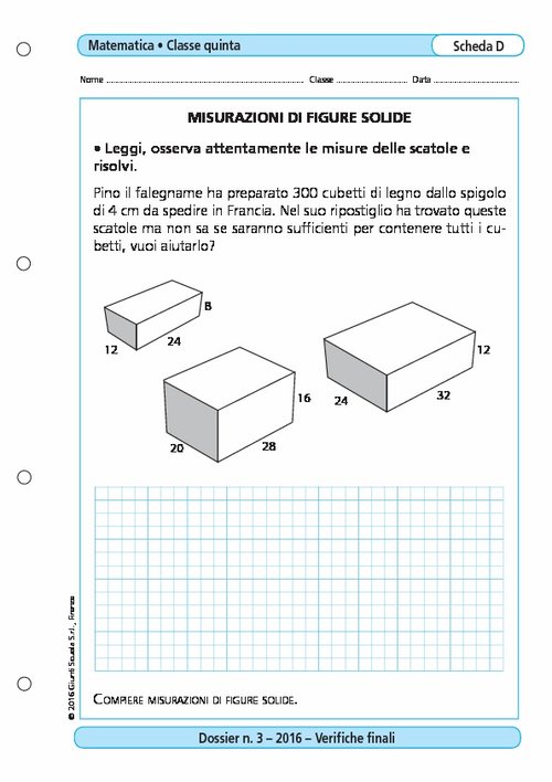 Misurazioni di figure solide | Giunti Scuola