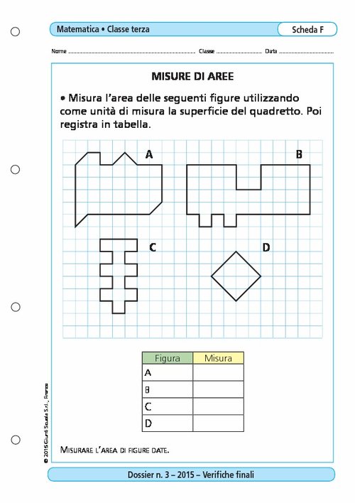 Misure e aree | Giunti Scuola Misure e aree | Giunti Scuola