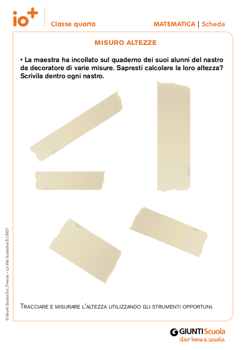 Misuro altezze | Giunti Scuola Misuro altezze | Giunti Scuola