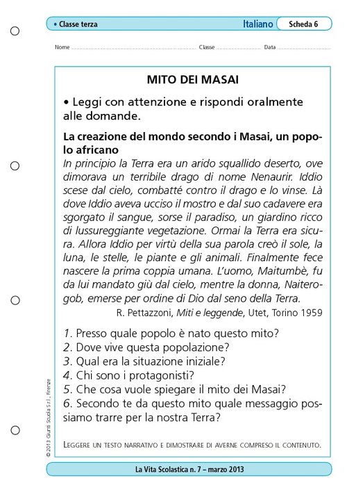 Mito dei Masai | Giunti Scuola Mito dei Masai | Giunti Scuola
