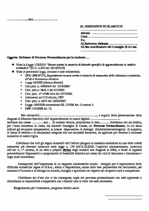 Modello di richiesta del PDP alle scuole | Giunti Scuola Modello di richiesta del PDP alle scuole | Giunti Scuola