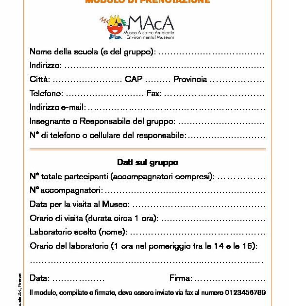 Prefettura Della Casa Pontificia Modulo Per La Prenotazione Dei Biglietti Modulo di prenotazione | Giunti Scuola
