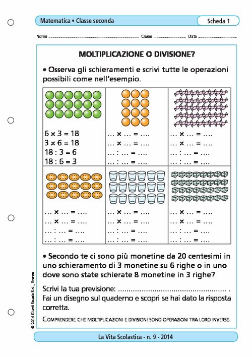 Moltiplicazione o divisione? | Giunti Scuola Moltiplicazione o divisione? | Giunti Scuola