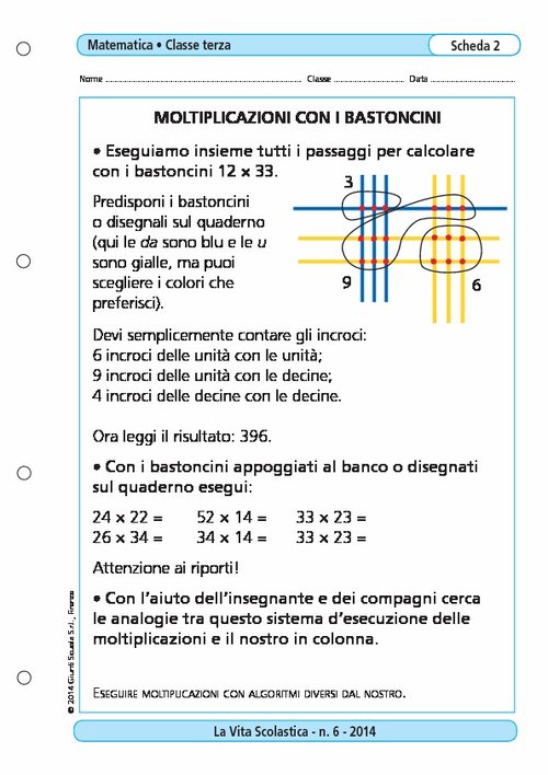 Moltiplicazioni con i bastoncini | Giunti Scuola Moltiplicazioni con i bastoncini | Giunti Scuola
