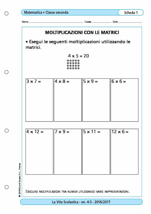 Moltiplicazioni con le matrici | Giunti Scuola