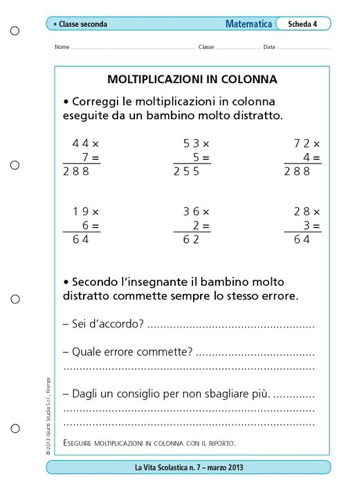 Moltiplicazioni in colonna | Giunti Scuola Moltiplicazioni in colonna | Giunti Scuola