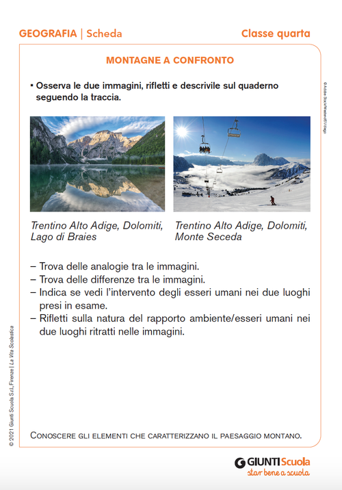Montagne a confronto | Giunti Scuola