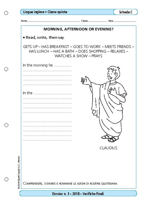 Morning, afternoon or evening? | Giunti Scuola Morning, afternoon or evening? | Giunti Scuola