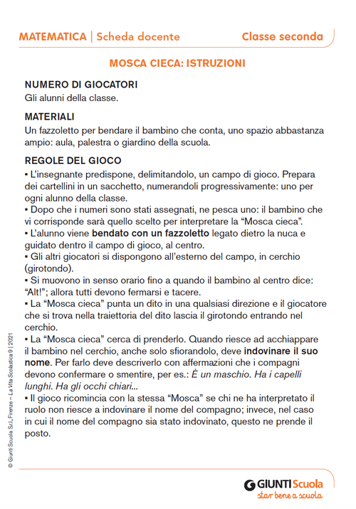 Mosca cieca: istruzioni | Giunti Scuola Mosca cieca: istruzioni | Giunti Scuola