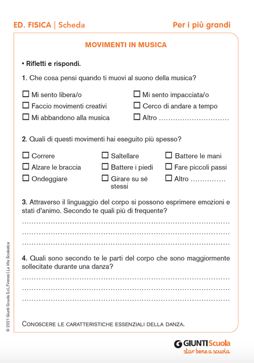 Movimenti in musica | Giunti Scuola Movimenti in musica | Giunti Scuola