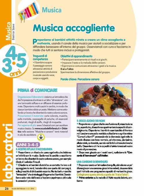 Musica accogliente | Giunti Scuola Musica accogliente | Giunti Scuola
