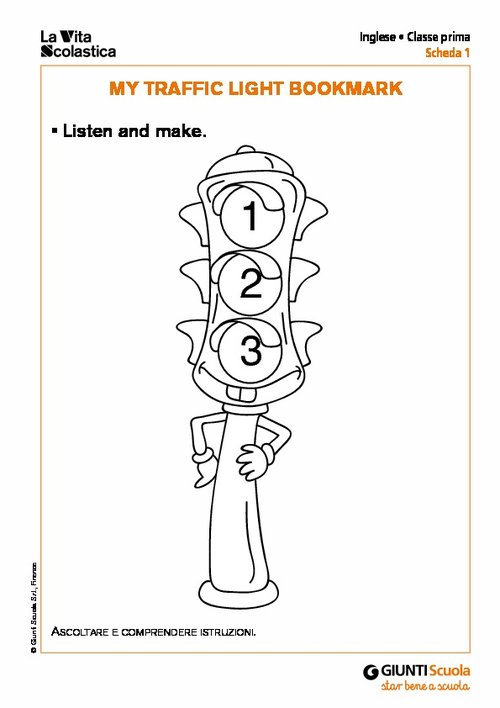 My traffic light bookmark | Giunti Scuola
