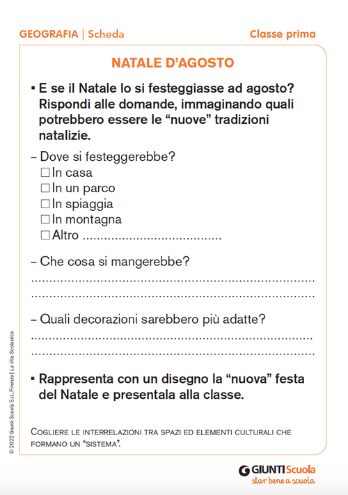 Natale d'agosto | Giunti Scuola Natale d'agosto | Giunti Scuola