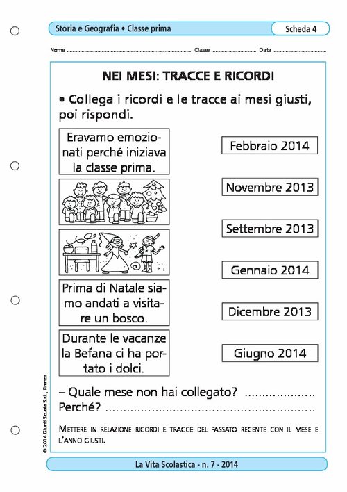 Nei mesi: tracce e ricordi | Giunti Scuola Nei mesi: tracce e ricordi | Giunti Scuola