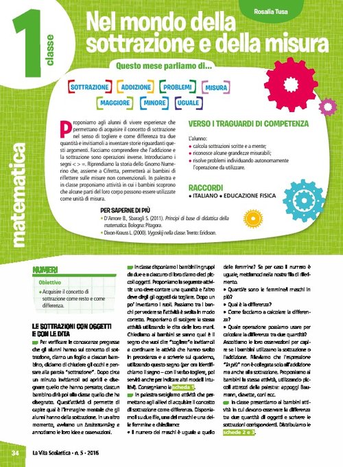 Nel mondo della sottrazione e della misura | Giunti Scuola Nel mondo della sottrazione e della misura | Giunti Scuola