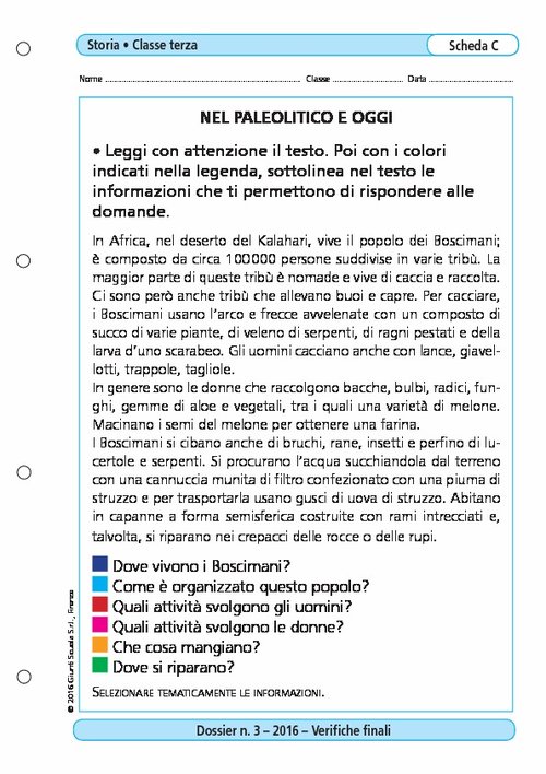 Nel Paleolitico e oggi | Giunti Scuola Nel Paleolitico e oggi | Giunti Scuola