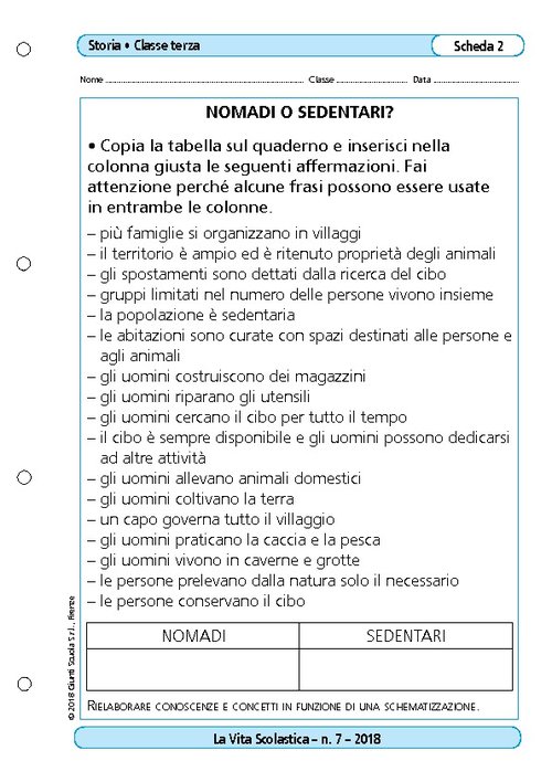 Nomadi o sedentari? | Giunti Scuola