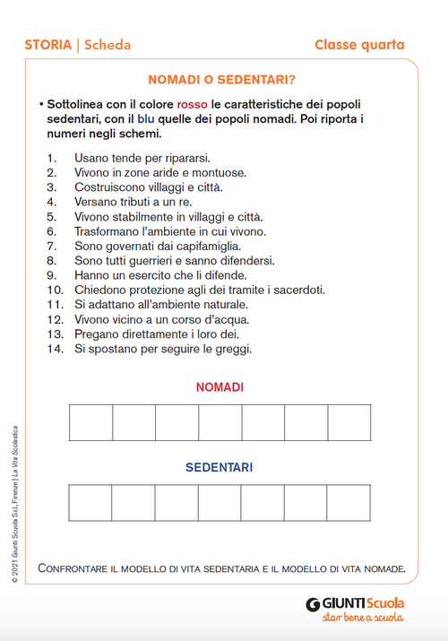 Nomadi o sedentari? | Giunti Scuola Nomadi o sedentari? | Giunti Scuola