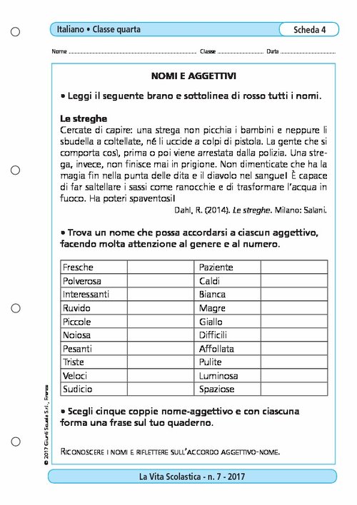 Nomi e aggettivi | Giunti Scuola