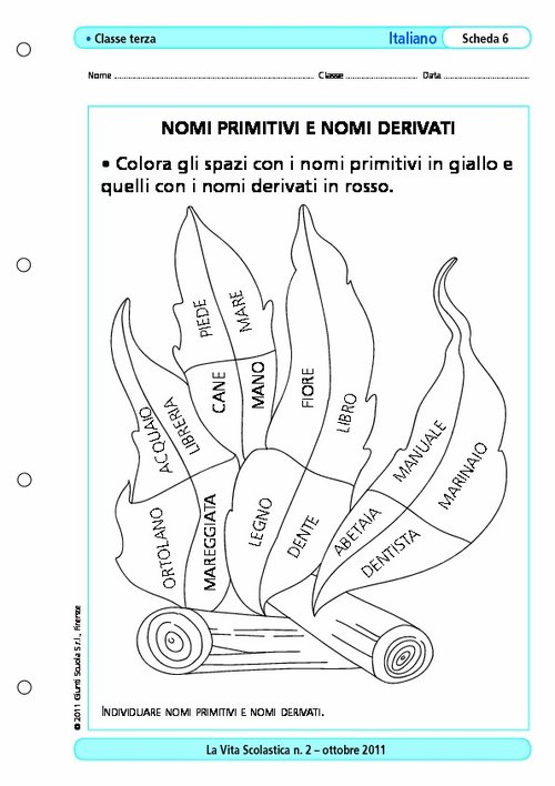 Nomi primitivi e nomi derivati | Giunti Scuola Nomi primitivi e nomi derivati | Giunti Scuola
