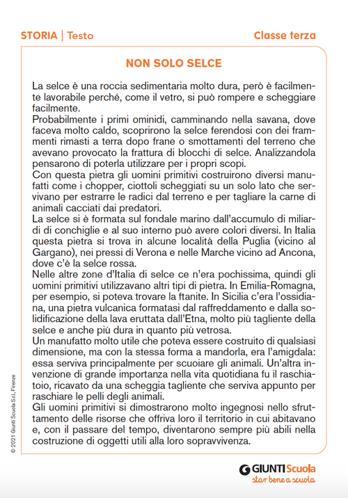 Non solo selce | Giunti Scuola Non solo selce | Giunti Scuola