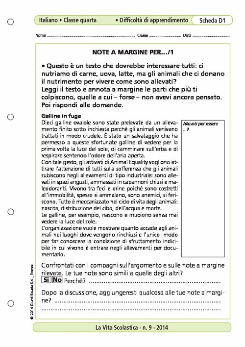 Note a margine per.../1 | Giunti Scuola Note a margine per.../1 | Giunti Scuola