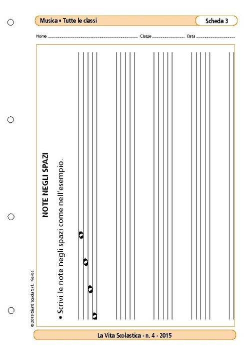Note negli spazi | Giunti Scuola Note negli spazi | Giunti Scuola