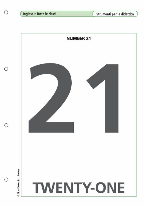 Numbers (21-30) | Giunti Scuola Numbers (21-30) | Giunti Scuola