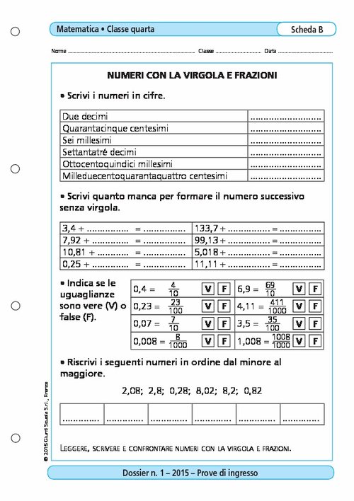 Numeri con la virgola e frazioni | Giunti Scuola Numeri con la virgola e frazioni | Giunti Scuola
