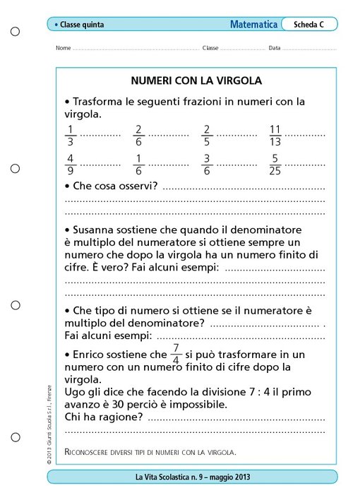 Numeri con la virgola | Giunti Scuola Numeri con la virgola | Giunti Scuola