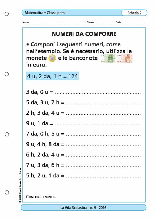 Numeri da comporre | Giunti Scuola Numeri da comporre | Giunti Scuola