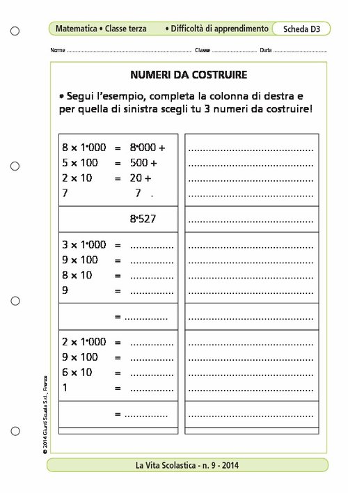 Numeri da costruire | Giunti Scuola Numeri da costruire | Giunti Scuola