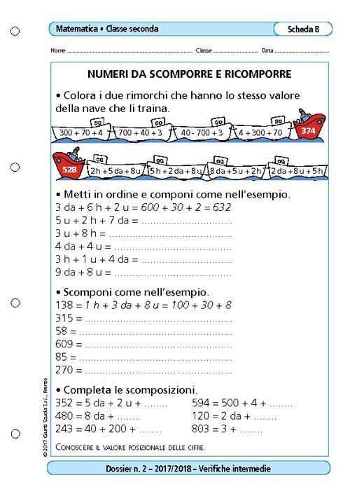 Numeri da scomporre e ricomporre | Giunti Scuola Numeri da scomporre e ricomporre | Giunti Scuola