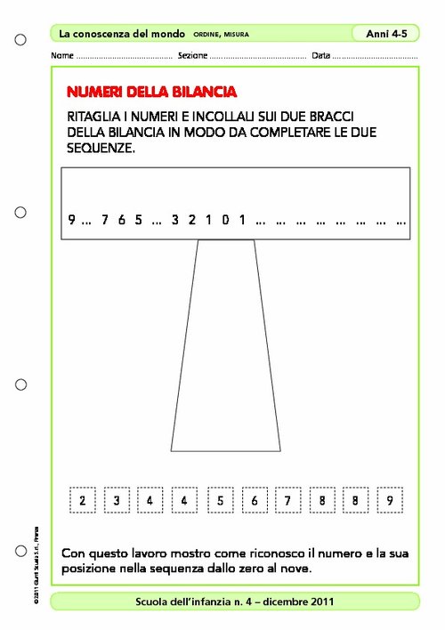 Numeri della bilancia | Giunti Scuola Numeri della bilancia | Giunti Scuola