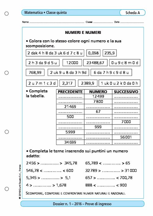 Numeri e numeri | Giunti Scuola Numeri e numeri | Giunti Scuola