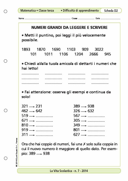 Numeri grandi da leggere e scrivere | Giunti Scuola Numeri grandi da leggere e scrivere | Giunti Scuola