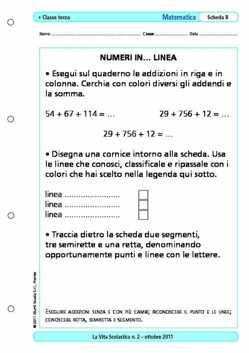 Numeri in... linea | Giunti Scuola Numeri in... linea | Giunti Scuola