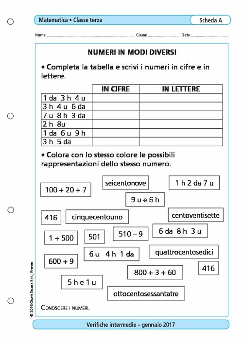 Numeri in modi diversi | Giunti Scuola Numeri in modi diversi | Giunti Scuola
