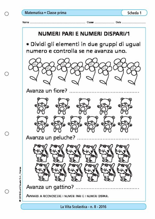 Numeri pari e numeri dispari/1 | Giunti Scuola Numeri pari e numeri dispari/1 | Giunti Scuola