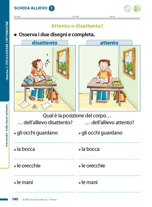 Obiettivo 1 - Schede allievo scuola primaria | Giunti Scuola Obiettivo 1 - Schede allievo scuola primaria | Giunti Scuola