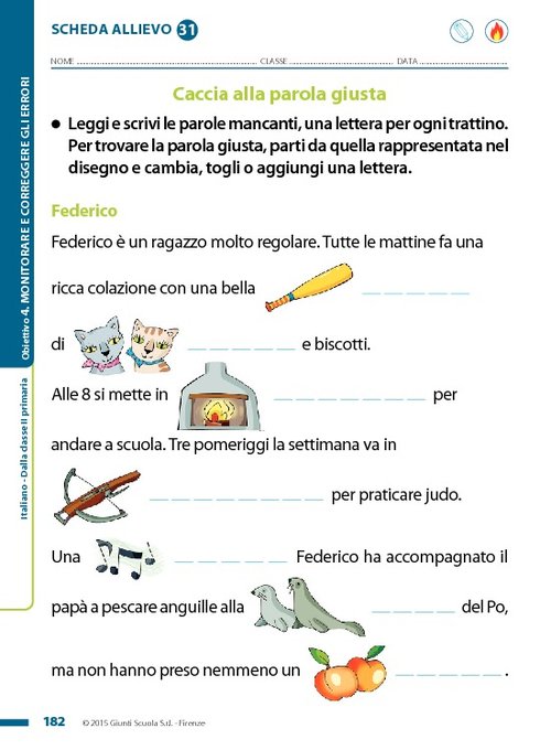 Obiettivo 4 - Schede allievo scuola primaria | Giunti Scuola Obiettivo 4 - Schede allievo scuola primaria | Giunti Scuola