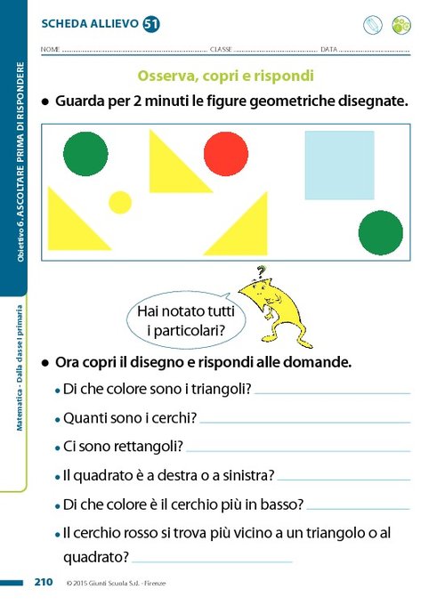 Obiettivo 6 - Schede allievo scuola primaria | Giunti Scuola Obiettivo 6 - Schede allievo scuola primaria | Giunti Scuola