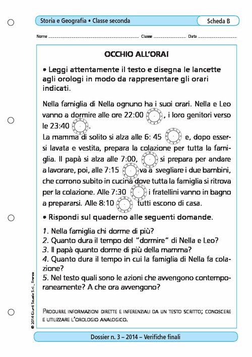 Occhio all'ora! | Giunti Scuola Occhio all'ora! | Giunti Scuola