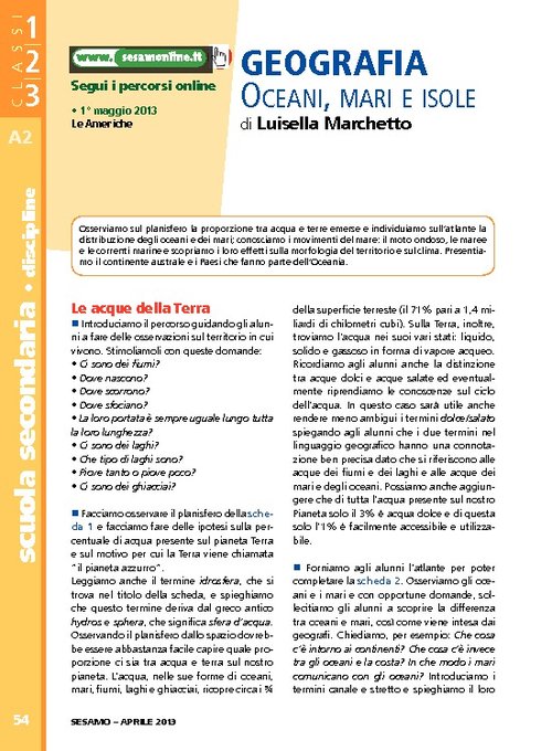 Oceani, mari e isole | Giunti Scuola Oceani, mari e isole | Giunti Scuola